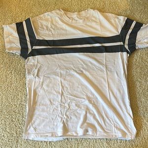 Uniqlo White Shirt Blue Stripes